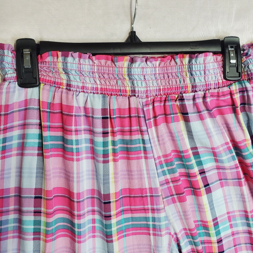 US Polo Assnt. Plaid Women's Shorts in Pink and Blue - Picture 4 of 5